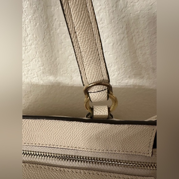 Coach Mini Crosby CrossgrainCarryall Crossbody Bag Cream Color - Picture 7 of 16